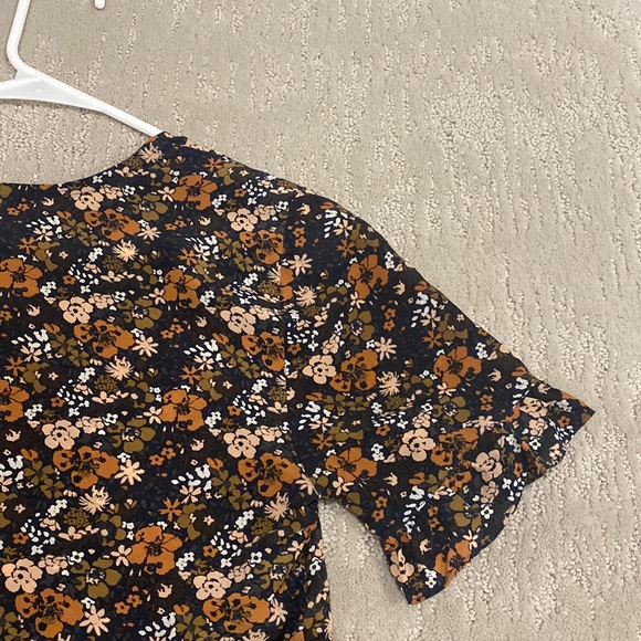 Madewell Silk Studio Ruffle-Hem Top in Prairie Blossoms size xs - Picture 8 of 9